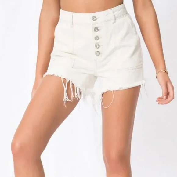 Free People Jesse carpenter short - sz 26 - high waisted - cotton - summer - Picture 5 of 10